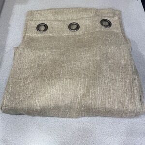 LORDTEX Beige Textured Grommet Top Curtain Panels 2 Piece 68 Inch x 72 inch